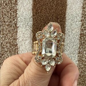Elegant Gold and Silver Statement Ring